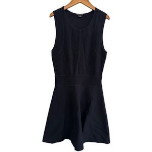 Theory Dress Black Dominay Minimalist Ventura Stretch Sleeveless Skater M